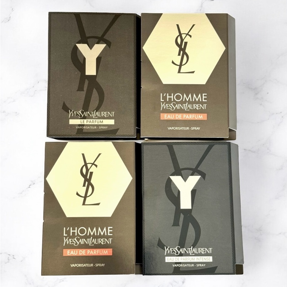 4 YSL Yves Saint Laurent Y EAU DE LE PARFUM, INTENSE L'HOMME Men's SAMPLE Sprays